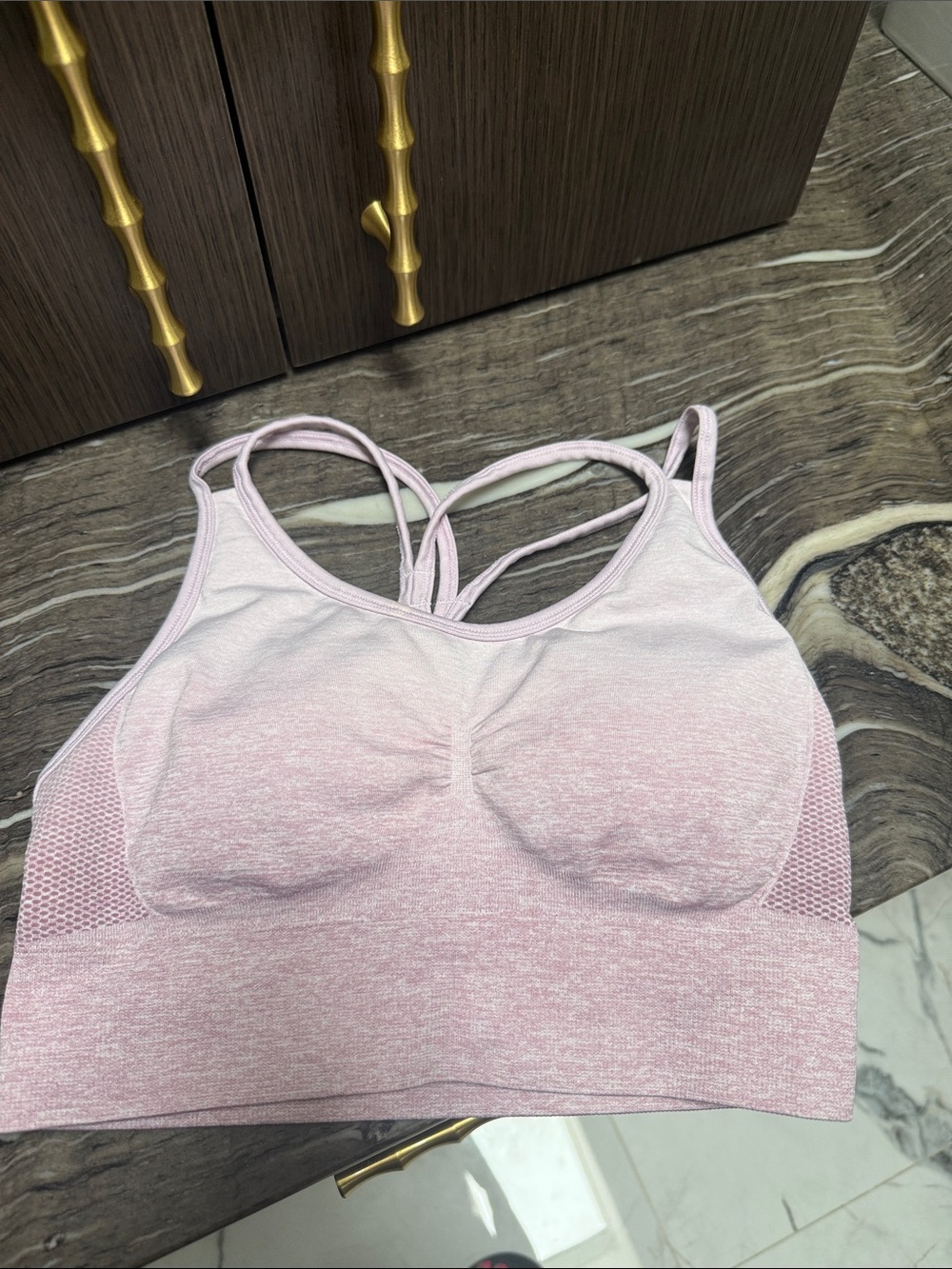 Seamless Light Purple Ombre Sports Bra - Women's Intimates